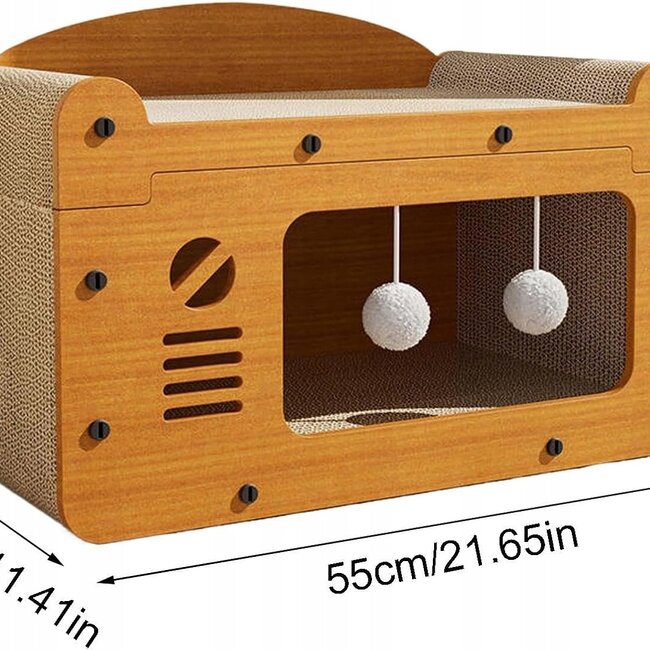 Eco-Friendly Two-Story Cat Scratching Hous