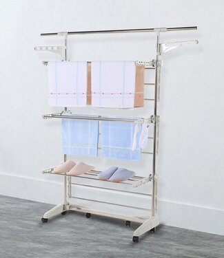 Laundry drying rack - Clothes rack - Foldable - Gray