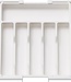 Verstelbare Bestekbak - Uitschuifbaar naar 8 Vaks - 33-57 x 38 x 5.5 cm - Wit