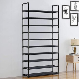 Ceruzo Shoe Rack XXL – 10 Tiers – Black