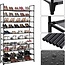 Shoe Rack XXL – 10 Tiers – Black  – Holds 40 to 50 Pairs