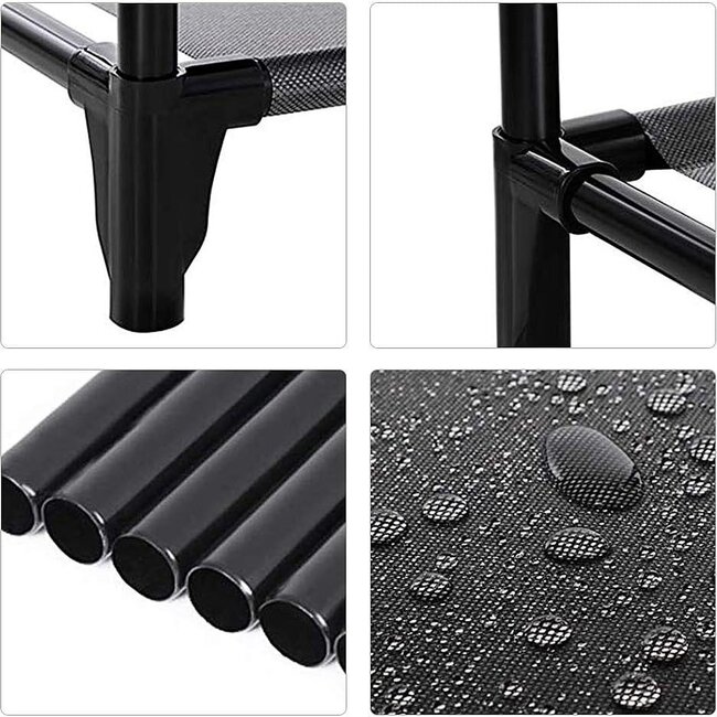 Schoenenrek XXL – 10 Laags – Zwart – Voor 40 tot 50 Paar Schoenen