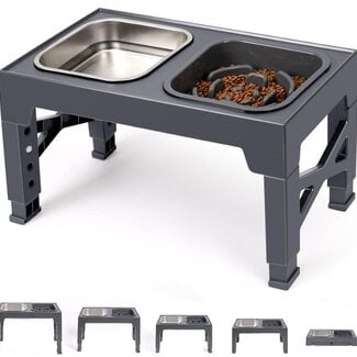 Ceruzo Dog food bowl - 5 heights - Adjustable - Anti-shock bowl