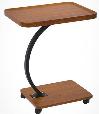 Ceruzo Bijzettafel met Wieltjes - C-Shape