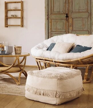 Atmosphera Bench - Mamasan - 2-Seater - Rattan - White