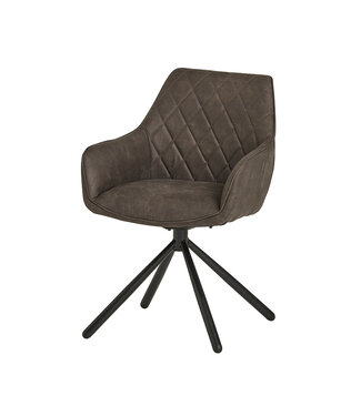 Set of 2 Rebel Spider Dining Chairs – 180° Swivel – Cowboy Grey 104