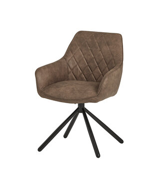 Dining Chair Set of 2 – Swivel Base – Cowboy Stone 809
