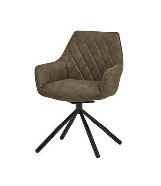 Dining Chair Set of 2 – Swivel Base – Cowboy Olive 411
