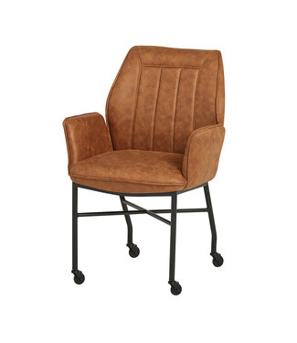 Denver Dining Chair Set of 2 – With Wheels & Microfiber