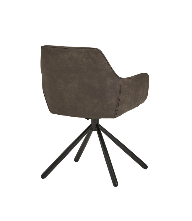 Set van 2 Rebel Spider Eetkamerstoelen – Draaipoot 180° – Cowboy Grey 104