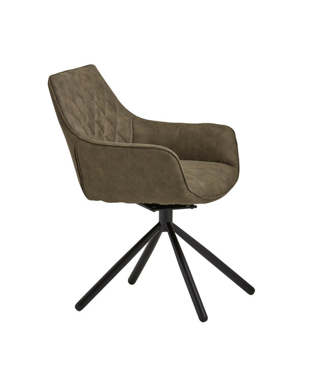 Dining Chair Set of 2 – Swivel Base – Cowboy Olive 411