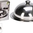 Excellent Houseware Food Dome with Stainless Steel Serving Tray - 24.5 cm