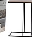 Bijzettafel - Banktafeltje - metaal en hout - 40x26xH58cm