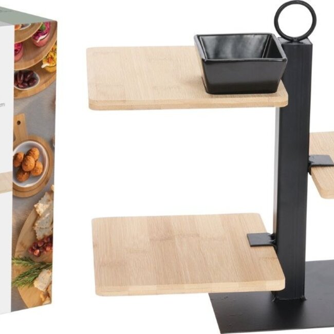 Etagere Metaal met bamboe