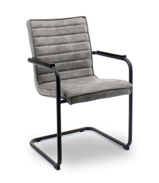 Workliving Haven Dining Chair – Vegan Leather Grey