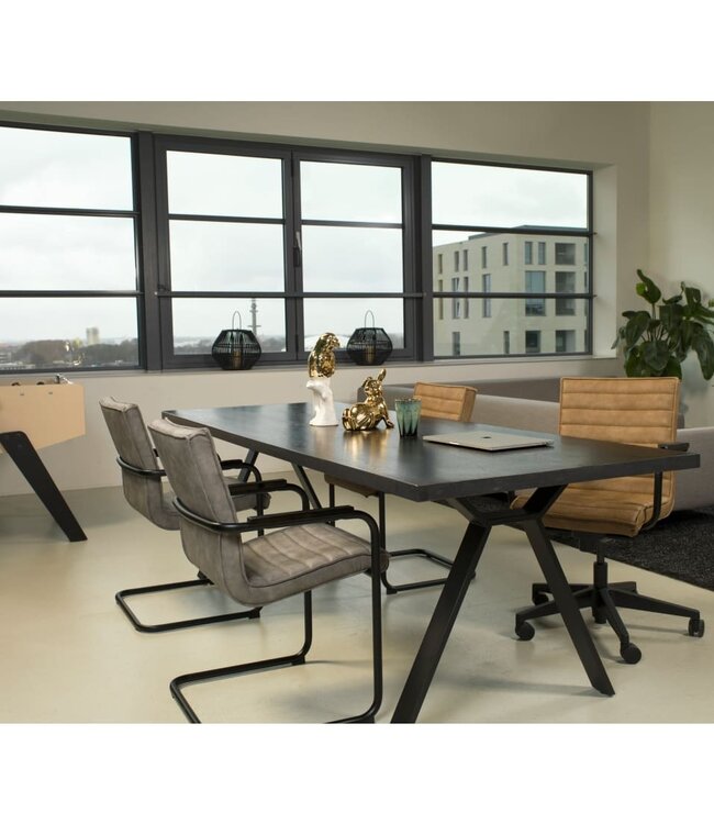 Workliving Haven Eetkamerstoel – Vegan Leer Grijs