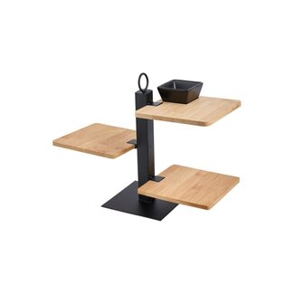 Excellent Houseware Etagere aus Metall mit Bambus