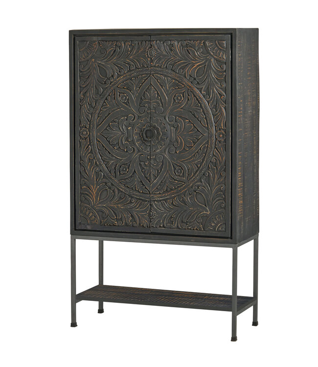 Kast – 2 Deuren – Carving Collection – Mango Massief