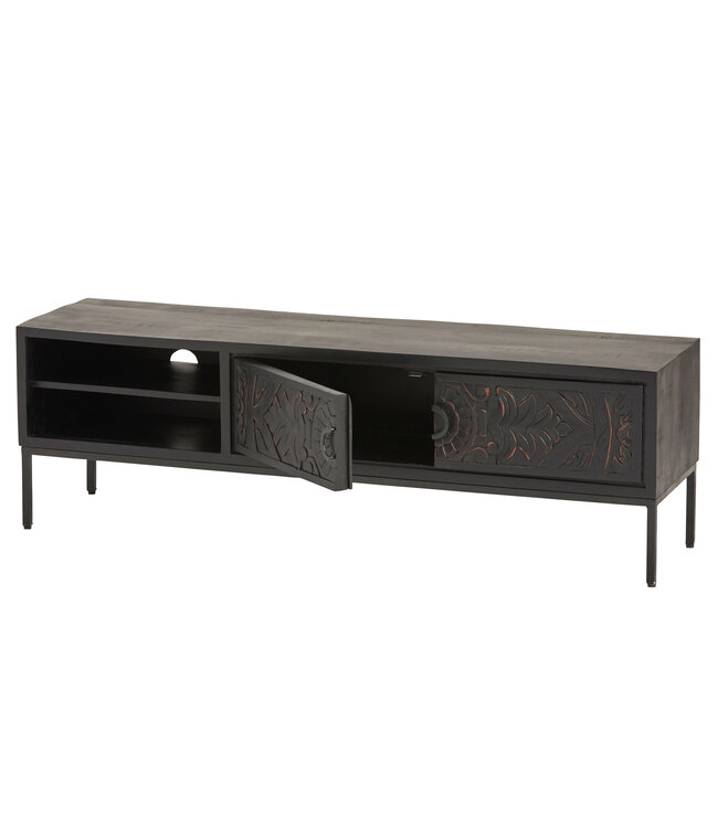 TV Sideboard – 160 cm – Carving Collection – Solid Mango