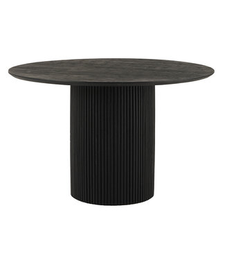 Eettafel – Ø120 – Acacia Zwart – Congo Collection