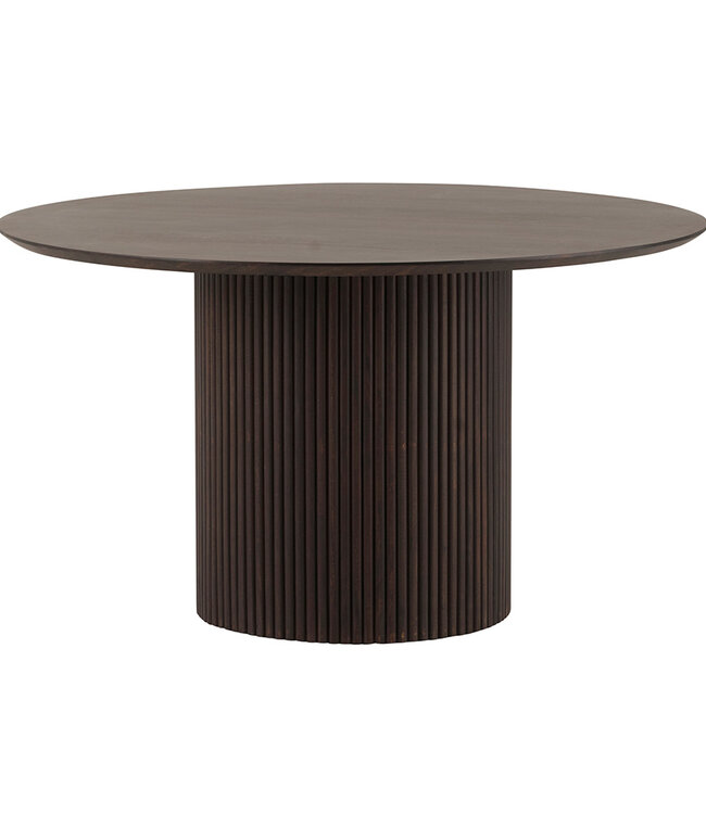 Eettafel – Ø140 – Mango Dark Walnut – Massief Hout