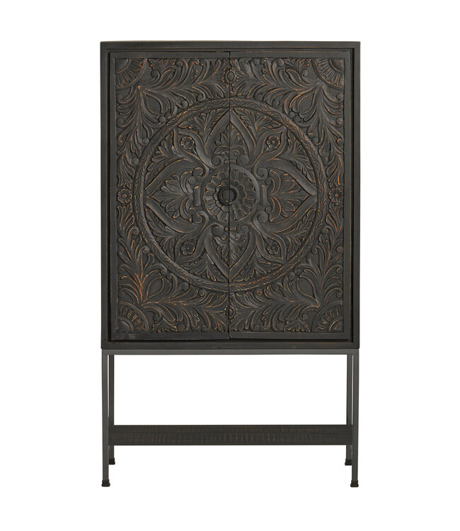 Cabinet – 2 Doors – Carving Collection – Solid Mango