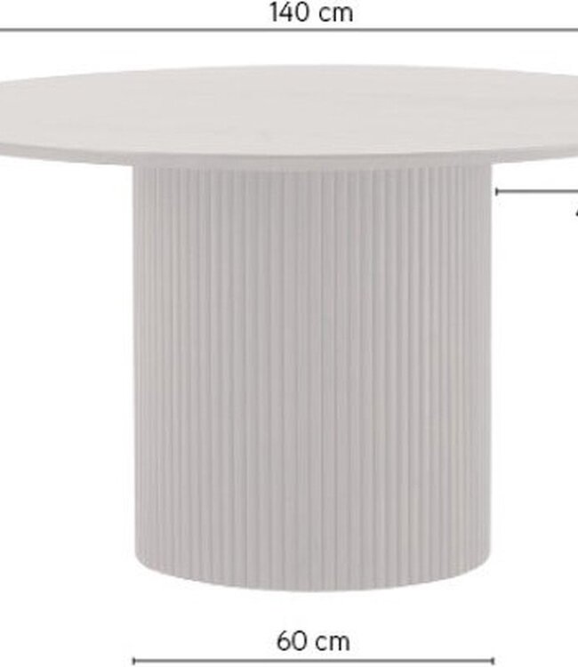 Eettafel – Ø140 – Mango Dark Walnut – Massief Hout