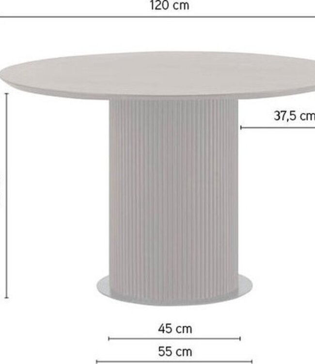 Dining Table – Ø120 – Acacia Black – Congo Collection