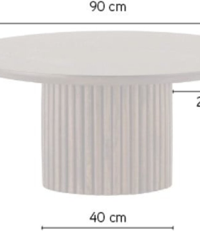 Salontafel – Ø90 – Acacia Zwart – Congo Collection