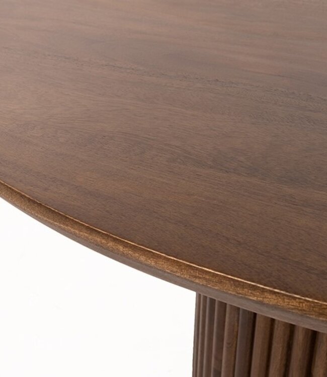 Salontafel – Ø90 – Mango Dark Walnut – Massief Hout
