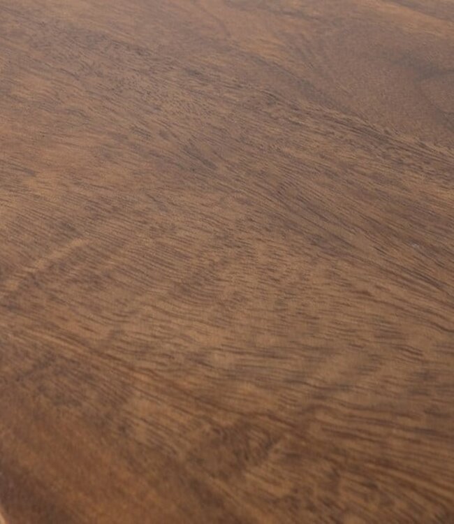 Salontafel – Ø60 – Mango Brown Walnut – Massief Hout