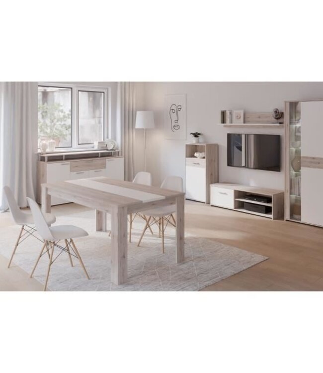 Woonkamerset – PILVI – TV-Meubel + Dressoir + Eettafel