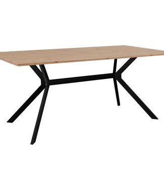 AUCUNE Uitschuifbare Eettafel – ONEX – Artisanaal Eiken / Zwart – 180 x 90 x 75 cm