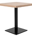 Eettafel – QUADRATO – Eiken / Zwart Melamine – 70 x 70 x 75 cm