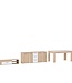 Woonkamerset – PILVI – Sonoma Eiken / Mat Wit – TV-Meubel + Dressoir + Eettafel