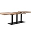 Uitschuifbare Eettafel – QUADRATO – Eiken / Zwart Melamine – 160-240 x 80 x 75 cm