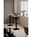Eettafel – QUADRATO – Eiken / Zwart Melamine – 70 x 70 x 75 cm