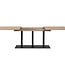 Extendable Dining Table – QUADRATO – Oak / Black Melamine – 160-240 x 80 x 75 cm