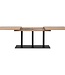 Uitschuifbare Eettafel – QUADRATO – Eiken / Zwart Melamine – 160-240 x 80 x 75 cm