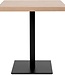 Eettafel – QUADRATO – Eiken / Zwart Melamine – 70 x 70 x 75 cm