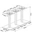 Extendable Dining Table – QUADRATO – Oak / Black Melamine – 160-240 x 80 x 75 cm
