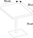 Eettafel – QUADRATO – Eiken / Zwart Melamine – 70 x 70 x 75 cm