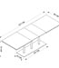 Extendable Dining Table – QUADRATO – Oak / Black Melamine – 160-240 x 80 x 75 cm