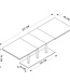 Uitschuifbare Eettafel – QUADRATO – Eiken / Zwart Melamine – 160-240 x 80 x 75 cm
