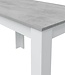 Eettafel – Cloe – Rechthoekig – Artik Wit / Beton – 109 x 67 x 78 cm