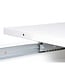 Extendable Dining Table – Mantova – White / Aluminium – 160-200 x 90 x 75 cm