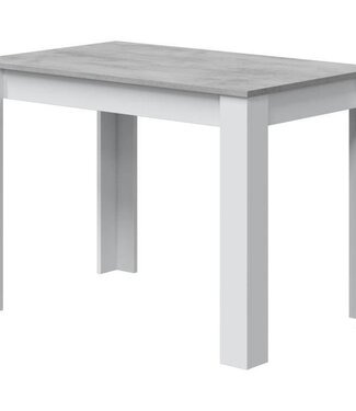 AUCUNE Eettafel – Cloe – Rechthoekig – Artik Wit / Beton – 109 x 67 x 78 cm