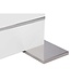 Uitbreidbare Eettafel – Mantova – Wit / Aluminium – 160-200 x 90 x 75 cm