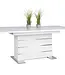 Uitbreidbare Eettafel – Mantova – Wit / Aluminium – 160-200 x 90 x 75 cm