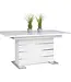 Uitbreidbare Eettafel – Mantova – Wit / Aluminium – 160-200 x 90 x 75 cm